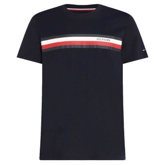 Tommy Hilfiger  - Tommy Hilfiger - Monotype stripe | T-shirt Desert sky 