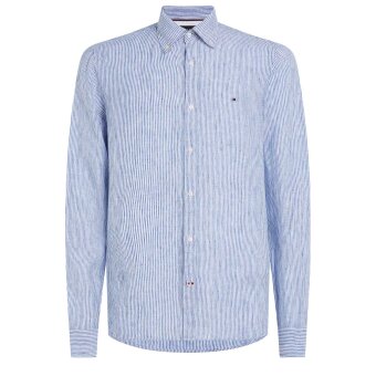 Tommy Hilfiger  - Tommy Hilfiger - Linen stripe shirt | Skjorte Blue/white