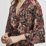 Pulz Jeans ( Dame )  - PULZ - PZHOLLY WING SL. DRESS | KJOLE BROWN TROPICA