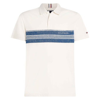 Tommy Hilfiger  - Tommy Hilfger - TH stripe placement | Polo T-shirt White