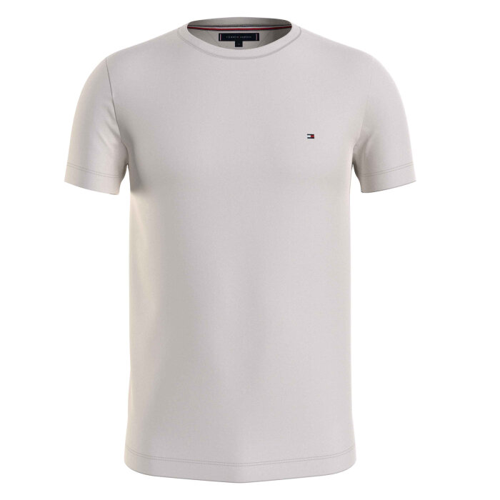 Tommy Hilfiger  - Tommy Hilfiger - TH stretch slim fit tee | T-shirt Weathered White