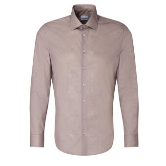 Seidensticker - Seidensticker - 640640 Kent shirt | Slim Fit skjorte Brown