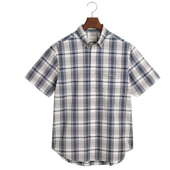 Gant - Gant - Poplin check shirt | Skjorte Eggshell