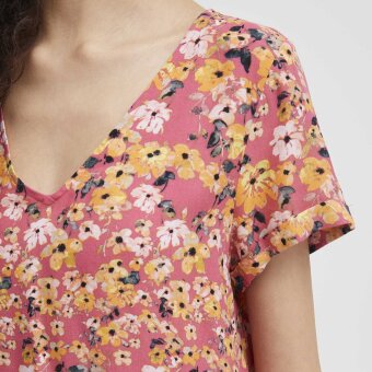 ICHI ( Dame ) - ICHI - IHVERA V SS2 | T-SHIRT CARMINE FLOWER