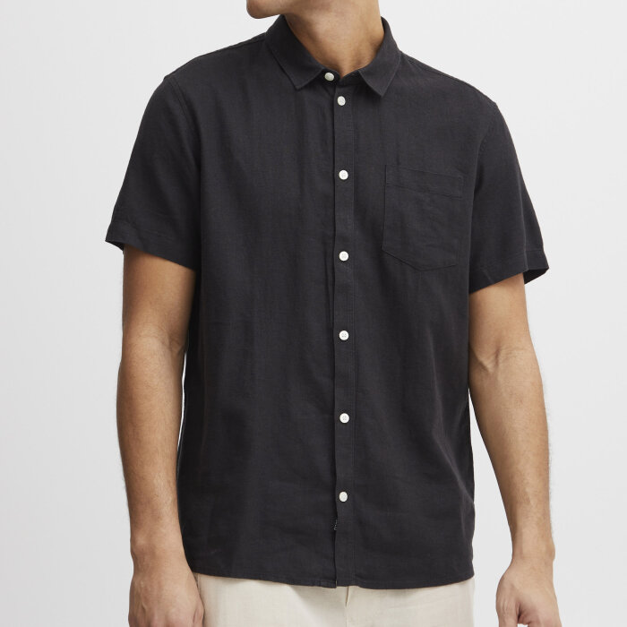 Solid - Solid - Allan linen shirt | K/Æ Hørskjorte True Black
