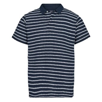 Signal - Signal - George slub stripe | Polo T-shirt Blue Captain 