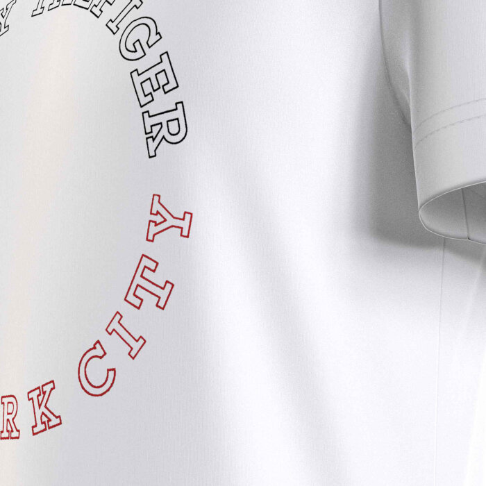 Tommy Hilfiger  - Tommy Hilfiger - TH monotype roundle tee | T-shirt White