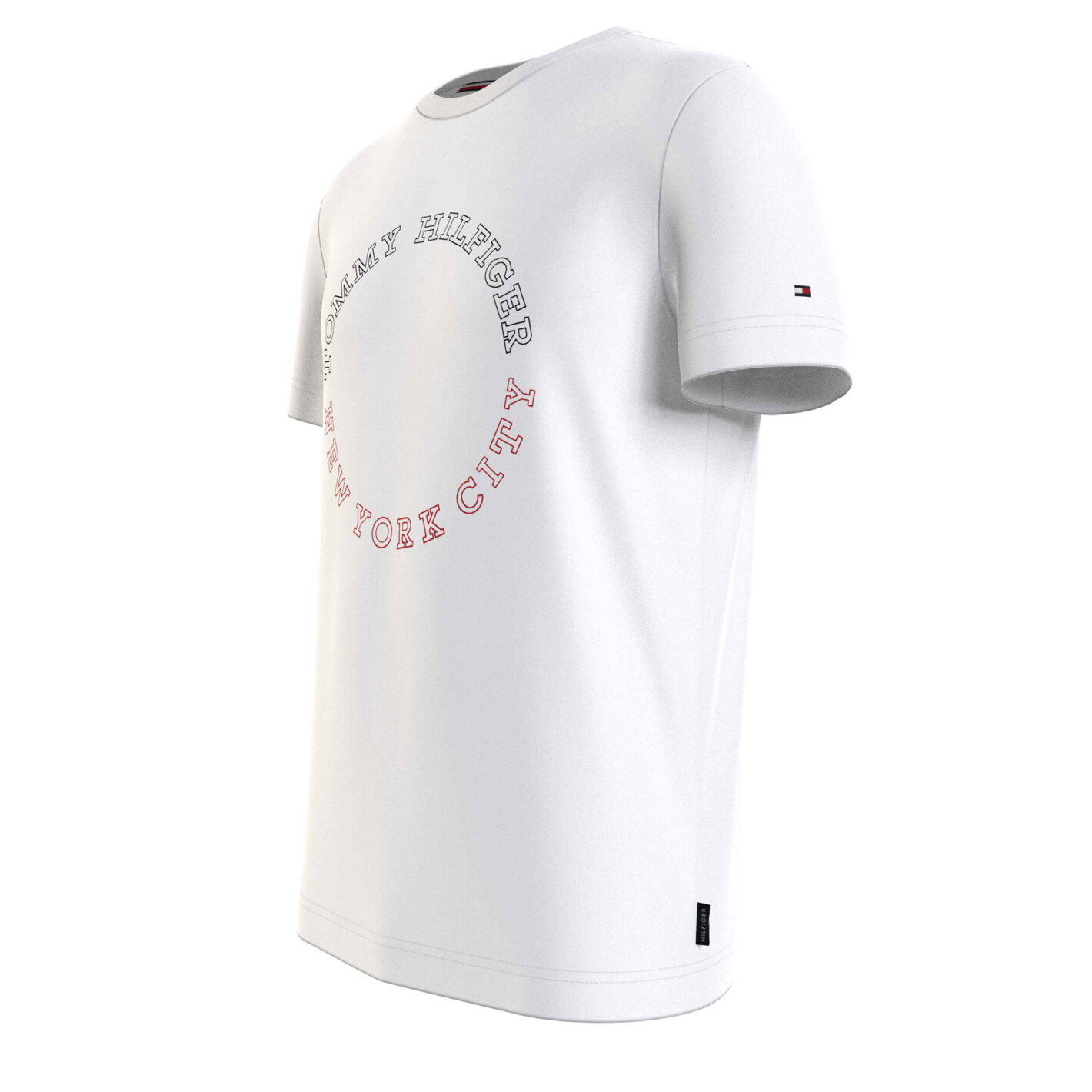 Tommy Hilfiger TH monotype roundle tee T-shirt White - Fri Fragt