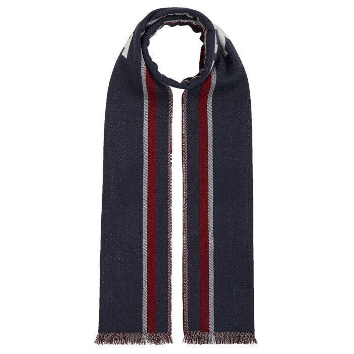 Tommy Hilfiger  - Tommy Hilfiger - TH mono IMD lightweight scarf | Halstørklæde Rouge