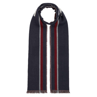 Tommy Hilfiger  - Tommy Hilfiger - TH mono IMD lightweight scarf | Halstørklæde Rouge