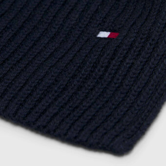 Tommy Hilfiger  - Tommy Hilfiger - TH essential flag scarf | Halstørklæde Space Blue