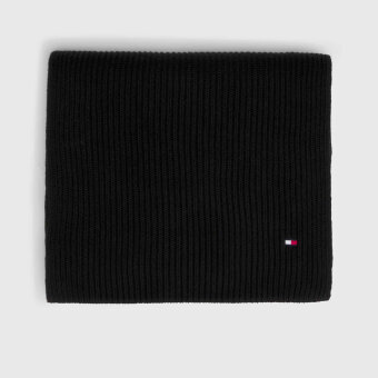Tommy Hilfiger  - Tommy Hilfiger - TH essential flag scarf | Halstørklæde Sort