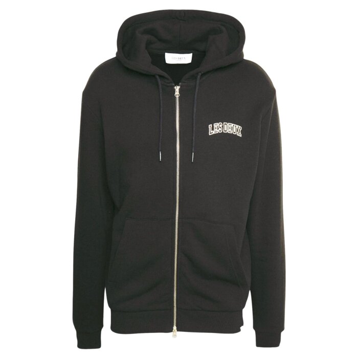 LES DEUX - Les Deux - Blake zipper hoodie | Hættetrøje Black