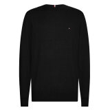 Tommy Hilfiger - Tommy Hilfiger - TH cotton/cashmere crew neck | Strik Black Tommy Hilfiger - Tommy Hilfiger - TH cotton/cashmere crew neck | Strik Black