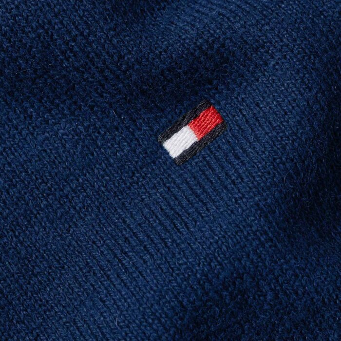 Tommy Hilfiger  - Tommy Hilfiger - TH cotton cashmere roll neck | Rullekrave Strik desert Sky Tommy Hilfiger  - Tommy Hilfiger - TH cotton cashmere roll neck | Rullekrave Strik desert Sky