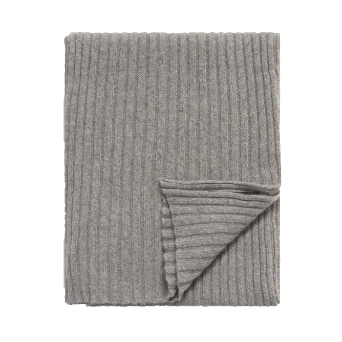 Oscar Jacobson - Oscar Jacobson - Knitted scarf | Halstørklæde Grey Melange