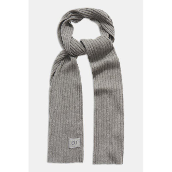 Oscar Jacobson - Oscar Jacobson - Knitted scarf | Halstørklæde Grey Melange