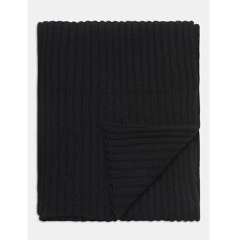 Oscar Jacobson - Oscar Jacobson - Knitted scarf | Halstørklæde Black