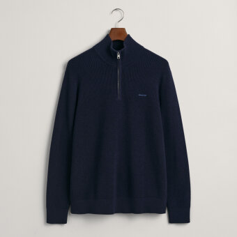 Gant - Gant - Cotton wool rib sweater | Strik Evening Blue
