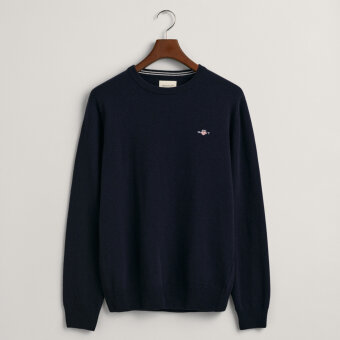 Gant - Gant - Superfine lambswool sweater | Strik Marine