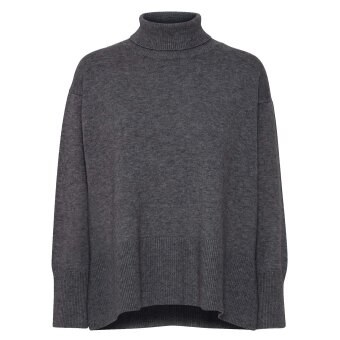 Pulz Jeans ( Dame )  - PULZ - PZSTEFFI ROLLNECK | STRIK DARK GREY