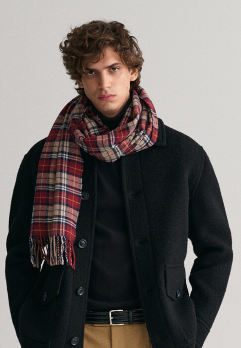Gant - Gant - Multi check scarf | Halstørklæde Plumped Red