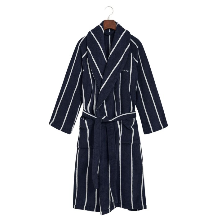 Gant - Gant - Stripe robe | Morgenkåbe Evening Blue