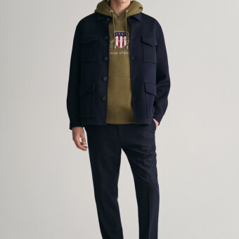 Gant - Gant - Hand stitched jacket | Vindjakke Evening Blue