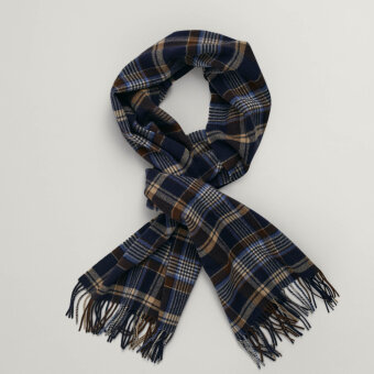Gant - Gant - check woven scarf | Halstørklæde Marine