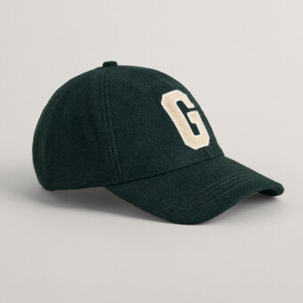 Gant - Gant - G badge wool cap | Kasket Tartan Green