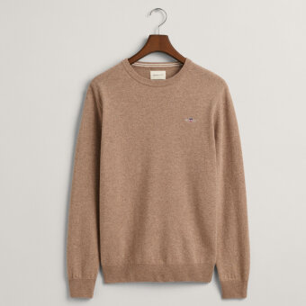 Gant - Gant - Superf. lambswool sweater | Strik Sand Melange