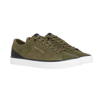 Tommy Hilfiger  - Tommy Hilfiger - TH Hi vulc low suede shoes | Sneakers Army Green