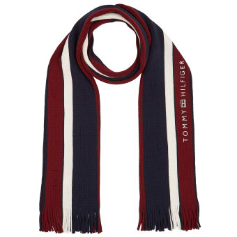 Tommy Hilfiger  - Tommy Hilfiger - TH corporate raschelle scarf | Halstørklæde Space Blue
