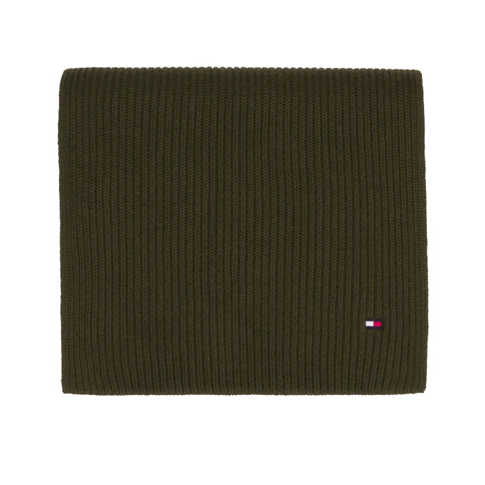 Tommy Hilfiger  - Tommy Hilfiger - TH essential flag scarf | Halstørklæde Army Grøn 