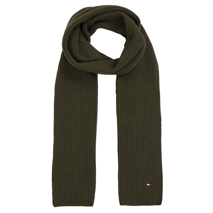 Tommy Hilfiger  - Tommy Hilfiger - TH essential flag scarf | Halstørklæde Army Grøn 