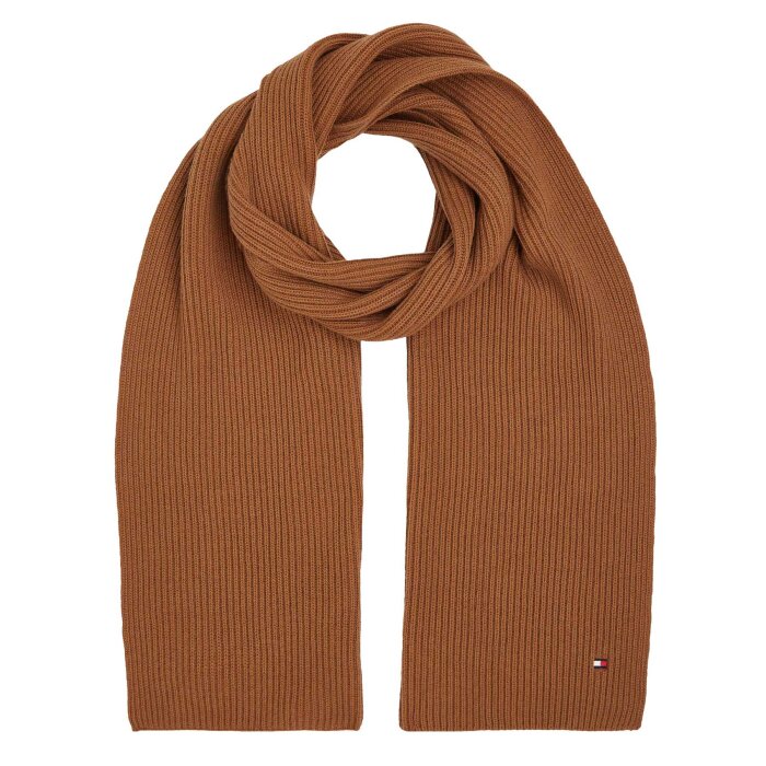 Tommy Hilfiger  - Tommy Hilfiger - TH essential flag scarf | Halstørklæde Desert Khaki