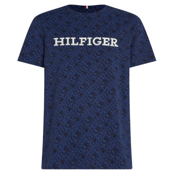 Tommy Hilfiger  - Tommy Hilfiger - TH AOP monogram tee | T-shirt Desert Sky