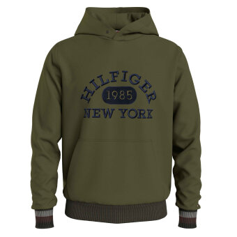 Tommy Hilfiger  - Tommy Hilfiger - TH monotype collegiate hoodie | Hættetrøje Putting Green