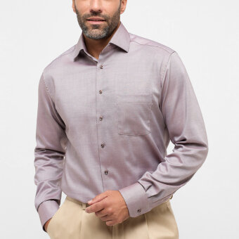 Eterna - Eterna - 1160 28 x19k | Modern fit Skjorte Brun