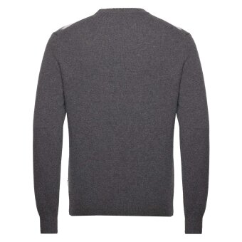 Gant - Gant - Argyle crew neck | Strik Charcoal Melange