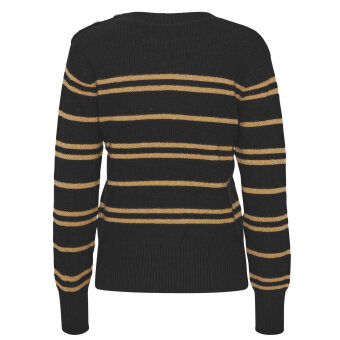 Pulz Jeans ( Dame )  - PULZ - PZPALLAS PULLOVER | STRIK BLACK