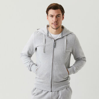 Bjørn Borg - Bjørn Borg - Centre zip hoodie | Hættetrøje Light Grey