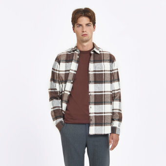 LES DEUX - Les Deux - Jeremy flannel shirt | Skjorte Dusty teak