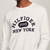 Tommy Hilfiger  - Tommy Hilfiger - TH monotype collegiate tee LS | T-shirt Ancient White