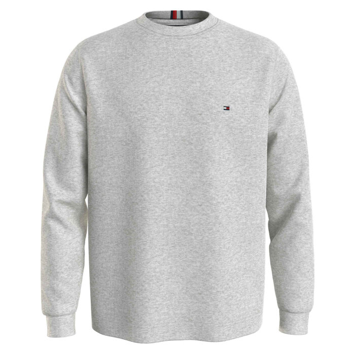 Tommy Hilfiger  - Tommy Hilfiger - TH Textured LS tee | T-shirt Light Grey