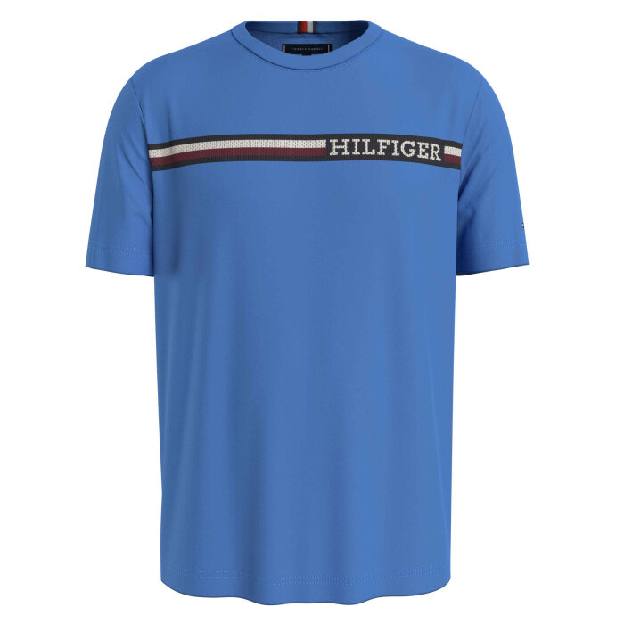 Tommy Hilfiger  - Tommy Hilfiger - TH Monotype chest stripe tee | T-shirt Blue Spell