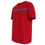 Tommy Hilfiger  - Tommy Hilfiger - TH Monotype chest stripe tee | T-shirt Fierce Red