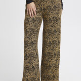 Pulz Jeans ( Dame )  - PULZ - PZRANDY PANTS WIDE LEG | BUKSER GOLD GLITTER