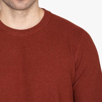 Signal - Signal - Kyler structure sweater | Strik Rød Melange