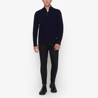 Signal - Signal - Robert half zip sweater | Strik Marineblå